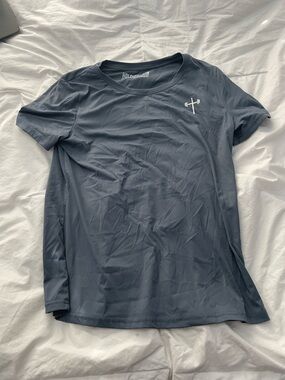 Holstrength Performance Tee in Slate Blue with Small Logo